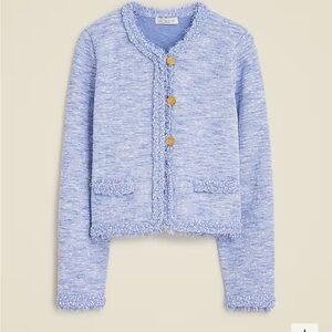 J Crew Marled Yarn Sweater Lady Jacket NWT Size L